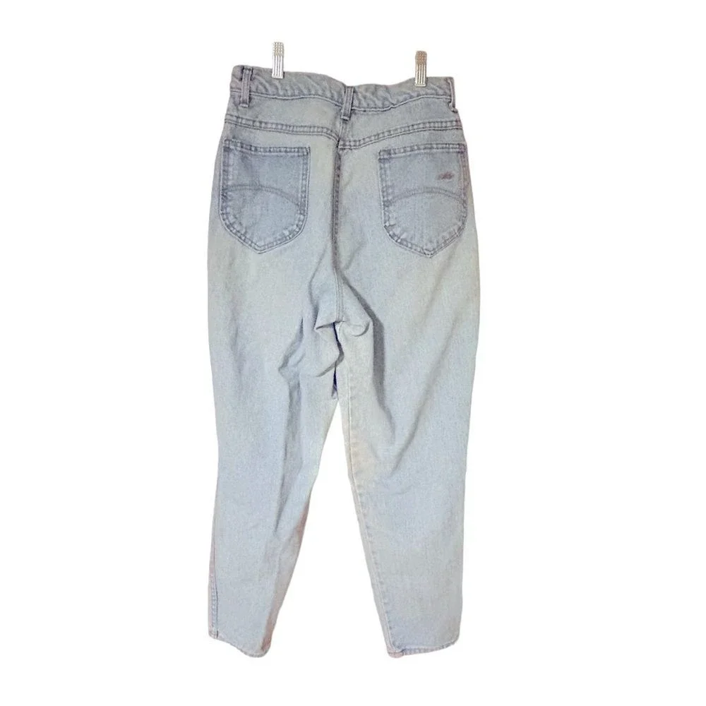Chic Vintage 80s Women's High Rise Mom Jeans Light Wash Sz 14 Cotton Made in USA